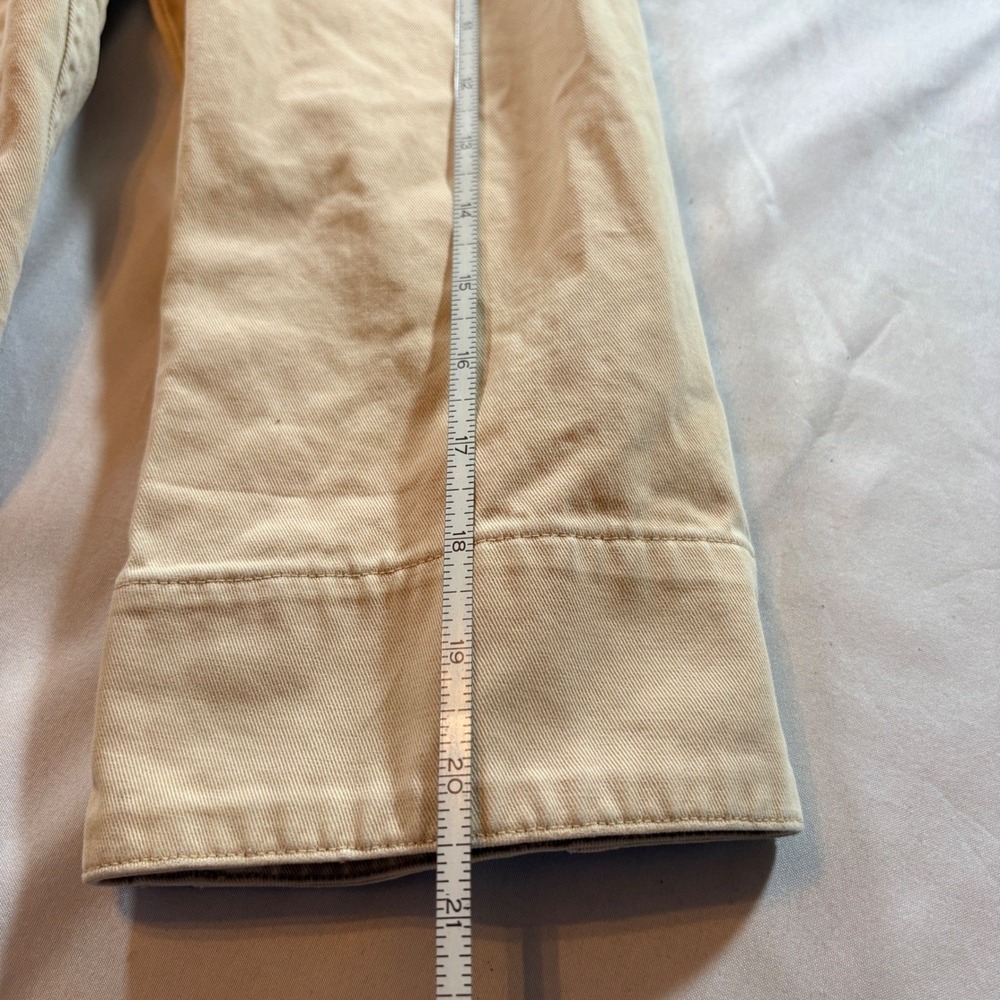 Ralph Lauren Tunic Dress Womens 8 Tan Cotton Twill Long Sleeve Utility Safari - Picture 7 of 7